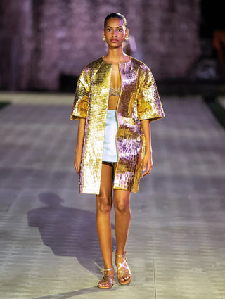 Porronet en el desfile Pre-Fall 2026 de Oscar de la Renta.