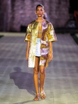 Porronet en el desfile Pre-Fall 2026 de Oscar de la Renta.