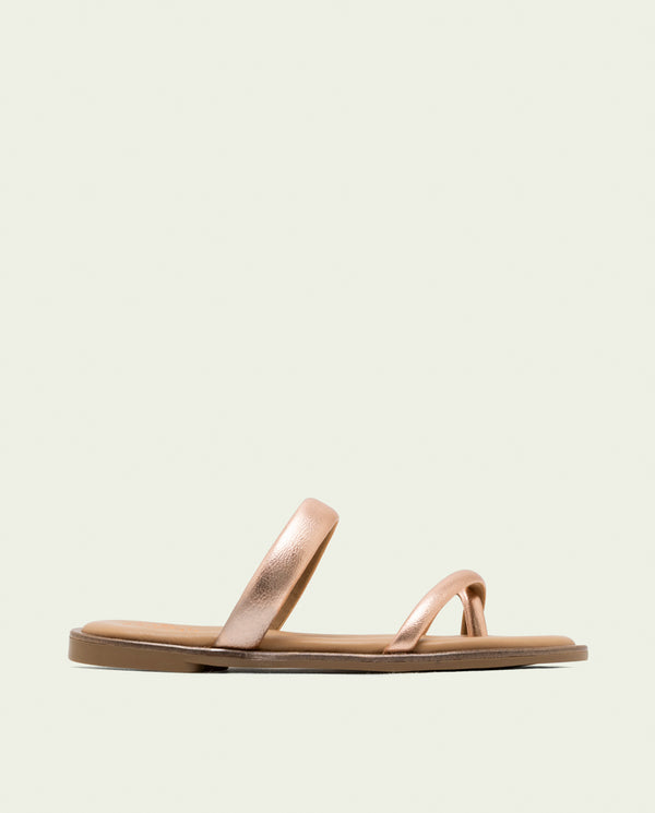 SANDALIA ESCLAVA PLANA PIEL CAMILA ROSÉ