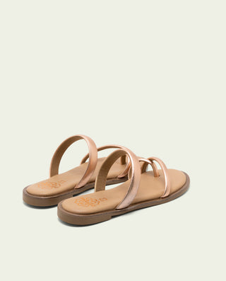 SANDALIA ESCLAVA PLANA PIEL CAMILA ROSÉ