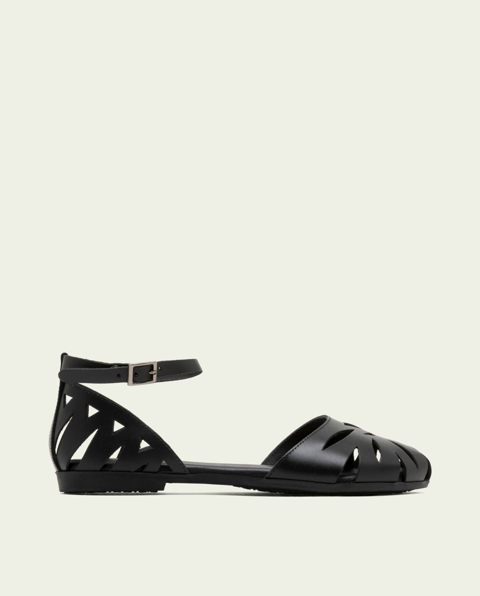 Sandalia plana piel Alice negro