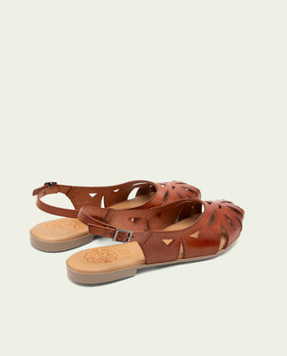 SANDALIA PLANA PIEL ANDREA CUERO