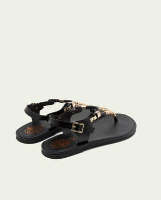 Sandalia esclava de piel Ada negro