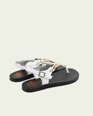 Sandalia esclava piel Ada blanco