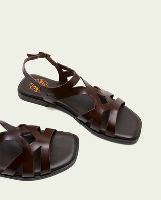 Sandalia de piel Billy moka