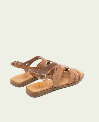 Sandalia de piel Billy taupe