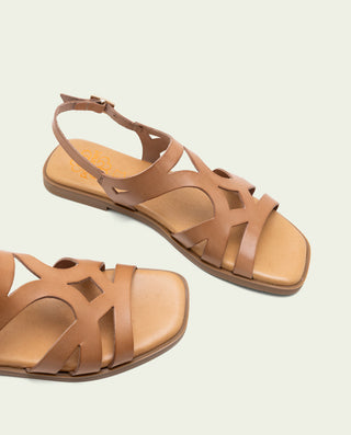 Sandalia de piel Billy taupe