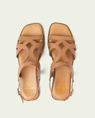 Sandalia de piel Billy taupe