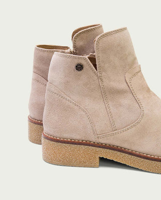 BOTINES PLANOS ARENA CON CREMALLERA VALERIE
