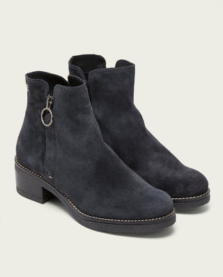 BOTINES PLANOS NEGRO CON CREMALLERA POPPY
