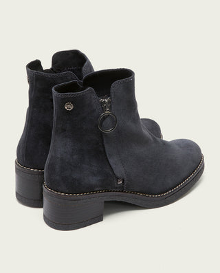 BOTINES PLANOS NEGRO CON CREMALLERA POPPY