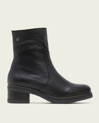 BOTINES PLANOS NEGROS CON CREMALLERA PAX