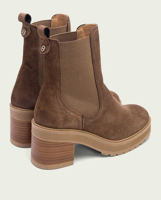BOTINES DE TACÓN MOKA CON ELÁSTICOS REA