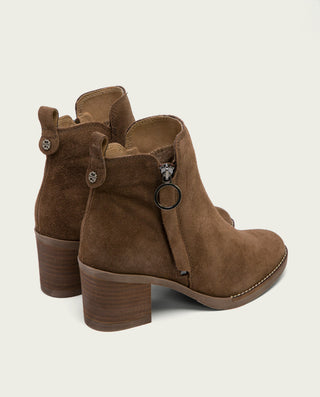 BOTINES DE TACÓN MOKA CON CREMALLERA NERY