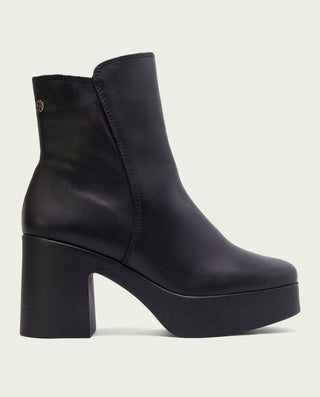 BOTINES DE TACÓN NEGRO CON CREMALLERA LIA