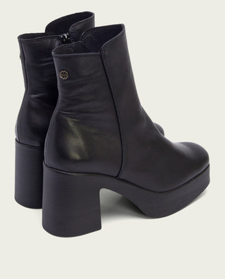 BOTINES DE TACÓN NEGRO CON CREMALLERA LIA