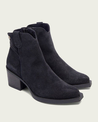 BOTINES COWBOY CARBÓN CON CREMALLERA JARA