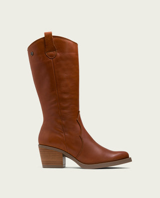 BOTAS COWBOY CUERO CON CREMALLERA JULIA