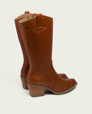 BOTAS COWBOY CUERO CON CREMALLERA JULIA