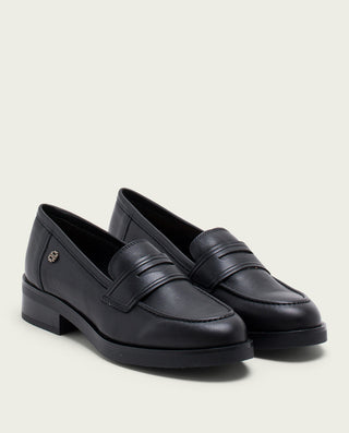 MOCASINES DE PIEL NEGROS EVA