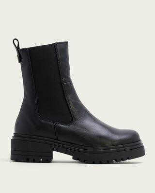 BOTINES DE PIEL NEGROS CON ELASTICOS FILIS