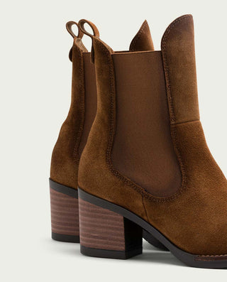BOTINES DE PIEL CUERO CON ELÁSTICOS JANA