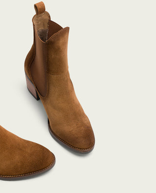 BOTINES DE PIEL CUERO CON ELÁSTICOS JANA