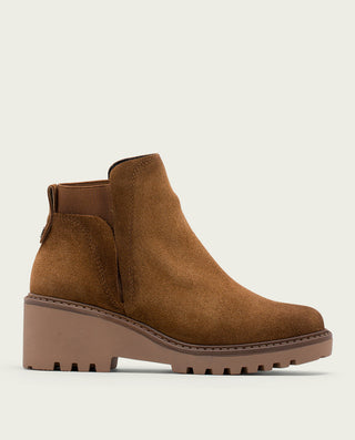 BOTINES DE PIEL CON CUÑA CON ELÁSTICO CUERO LIV