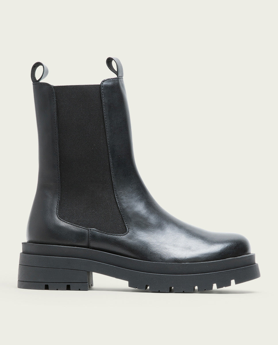 porronet BOTINES TRACK PIEL NEGROS CON ELÁSTICOS NAÍN Liquidación