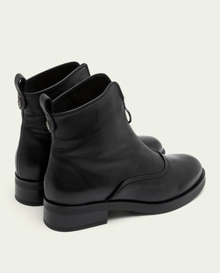 BOTINES DE PIEL NEGROS CON CREMALLERA CENTRAL BEATRIZ