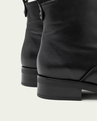BOTINES DE PIEL NEGROS CON CREMALLERA CENTRAL BEATRIZ