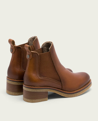 BOTINES DE PIEL CUERO CON ELÁSTICOS DAFNE