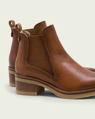 BOTINES DE PIEL CUERO CON ELÁSTICOS DAFNE