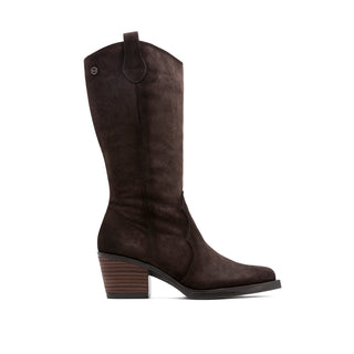 BOTAS COWBOY DE PIEL MOKA CON CREMALLERA HELGA
