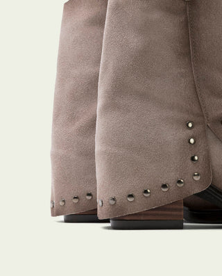 BOTAS DOBLE FAZ COWBOY DE PIEL ARENA CON CREMALLERA HEIDI