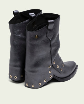 BOTAS COWBOY DE PIEL MOKA METALIZADO FLORENCE