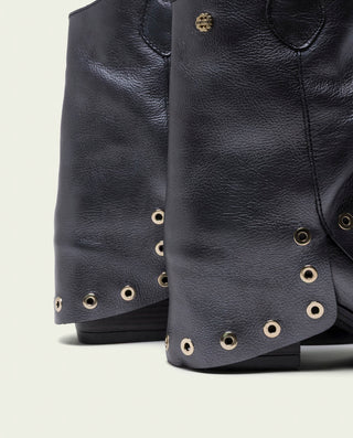 BOTAS COWBOY DE PIEL MOKA METALIZADO FLORENCE