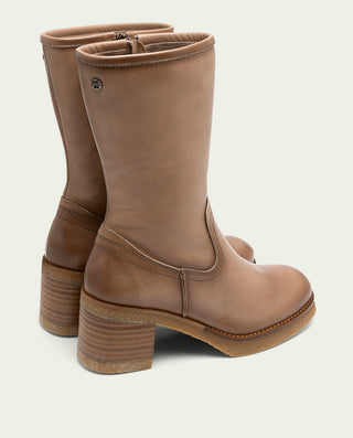 BOTAS DE PIEL CON CREMALLERA TAUPE MARNI