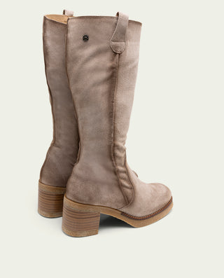 BOTAS DE SERRAJE CON CREMALLERA ARENA MELISA
