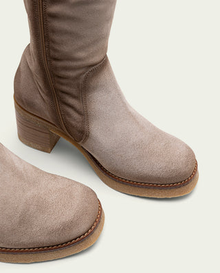 BOTAS DE SERRAJE CON CREMALLERA ARENA MELISA