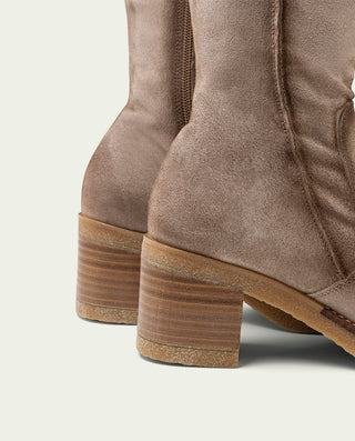 BOTAS DE SERRAJE CON CREMALLERA ARENA MELISA