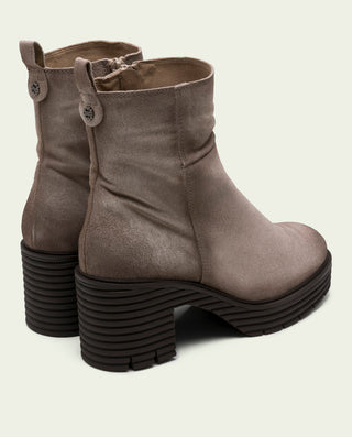 BOTAS DE SERRAJE CON CREMALLERA ARENA MICHELLE