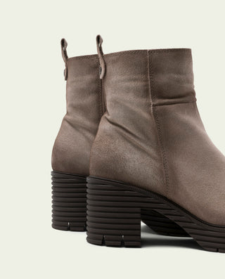 BOTAS DE SERRAJE CON CREMALLERA ARENA MICHELLE