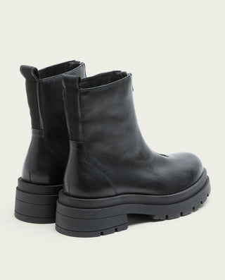 BOTINES TRACK NEGROS PIEL CON CREMALLERA NALA