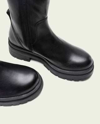 BOTINES TRACK PIEL NEGROS NORA