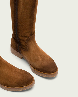 BOTAS ALTAS DE PIEL CON CREMALLERA INÉS CUERO