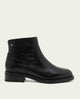 BOTINES DE PIEL CON CREMALLERA JIMENA NEGRO
