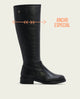BOTAS ALTAS DE PIEL CAÑA ANCHA JULIETA NEGRO