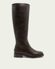 BOTAS ALTAS DE PIEL CON CREMALLERA JANA MOKA