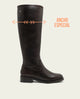 BOTAS ALTAS DE PIEL CAÑA ANCHA JULIETA MOKA